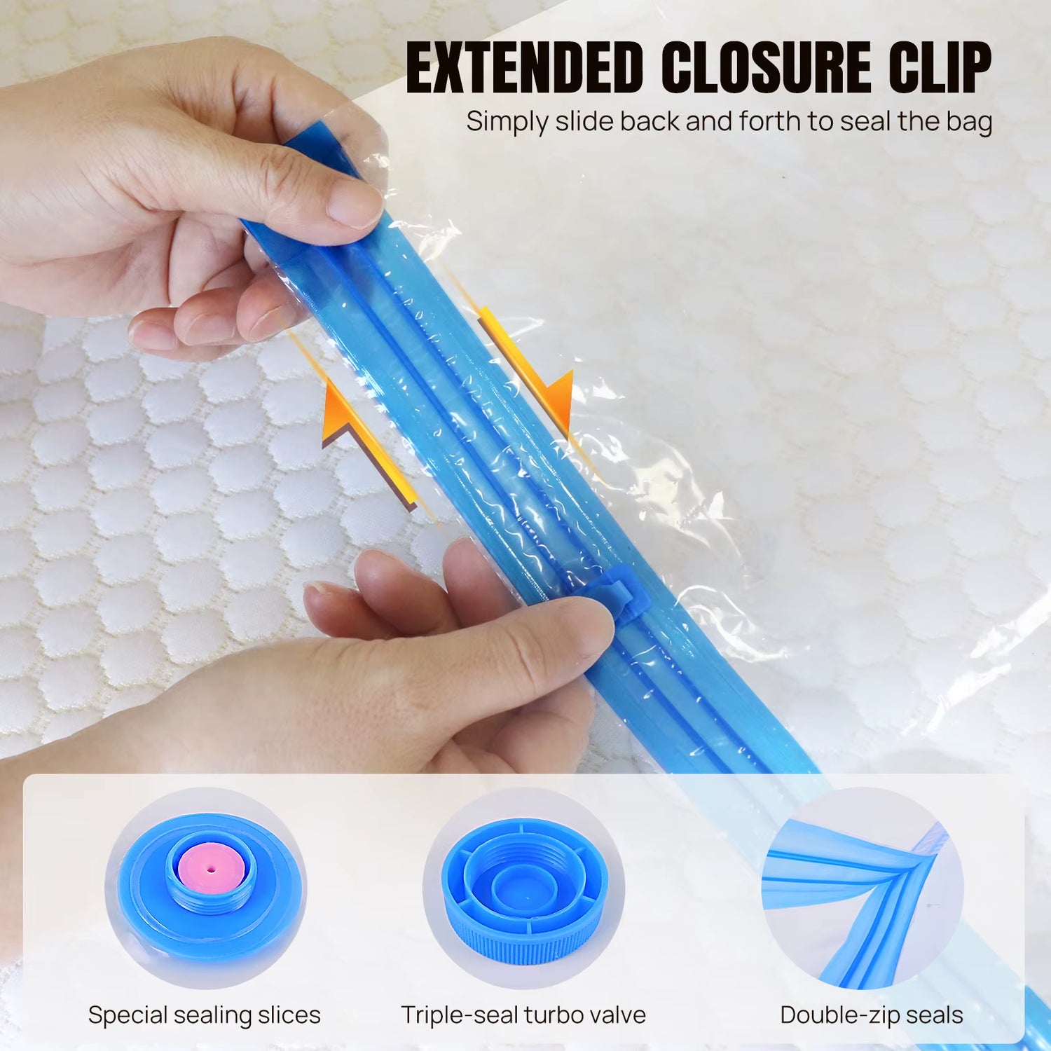 12Pack Vacuum Storage Bags, Space Saver Bags Compression for Comforters and Blankets, Sealer Clothes Travel Packing Organizer