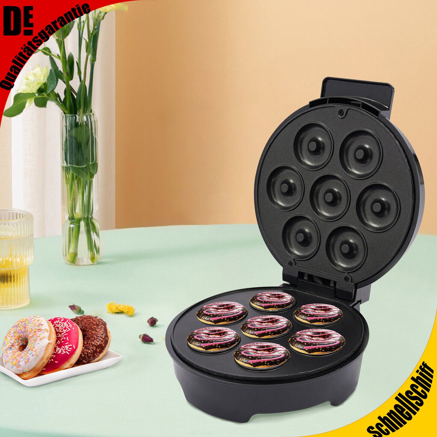 Donut Maker Maschine Mini 7 Loch Donut Maschine Für Kinderfreundli