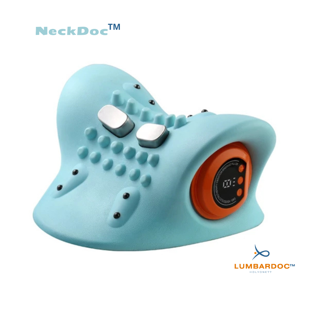 NeckDoc 2.0 – Orthopädisches Nackenmassage-Kissen mit EMS & Akupressur