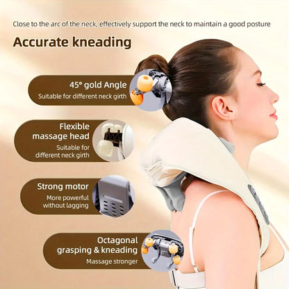 Ultimate Neck & Shoulder Massage Shawl - Heated Trapezius Massager for Relaxation and Relief