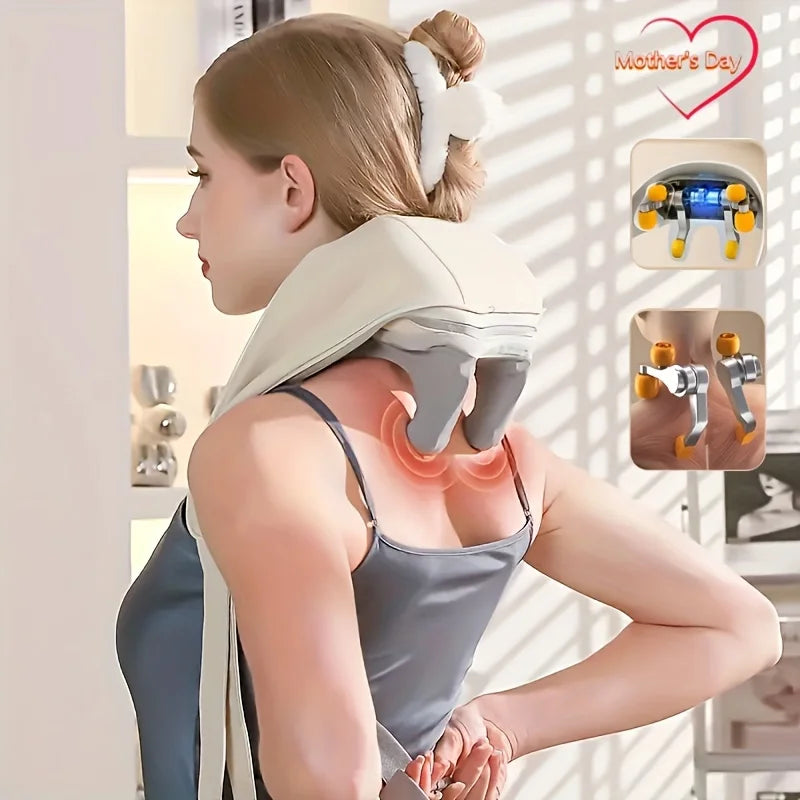 Ultimate Neck & Shoulder Massage Shawl - Heated Trapezius Massager for Relaxation and Relief