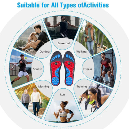 Magnetic Massage Insoles for Foot Acupressure Therapy Reflexology Relax Health Massager Arch Support Shoes Soles for Weight Loss