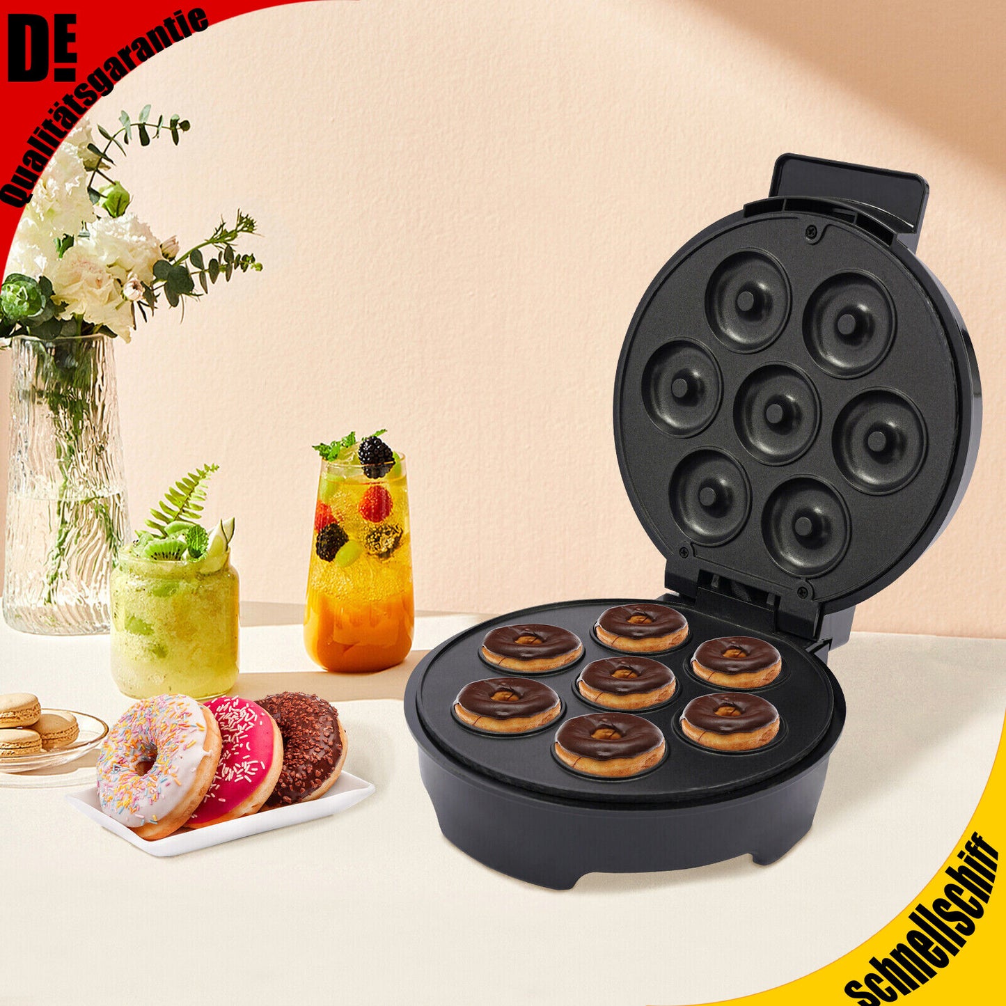 Donut Maker Maschine Mini 7 Loch Donut Maschine Für Kinderfreundli