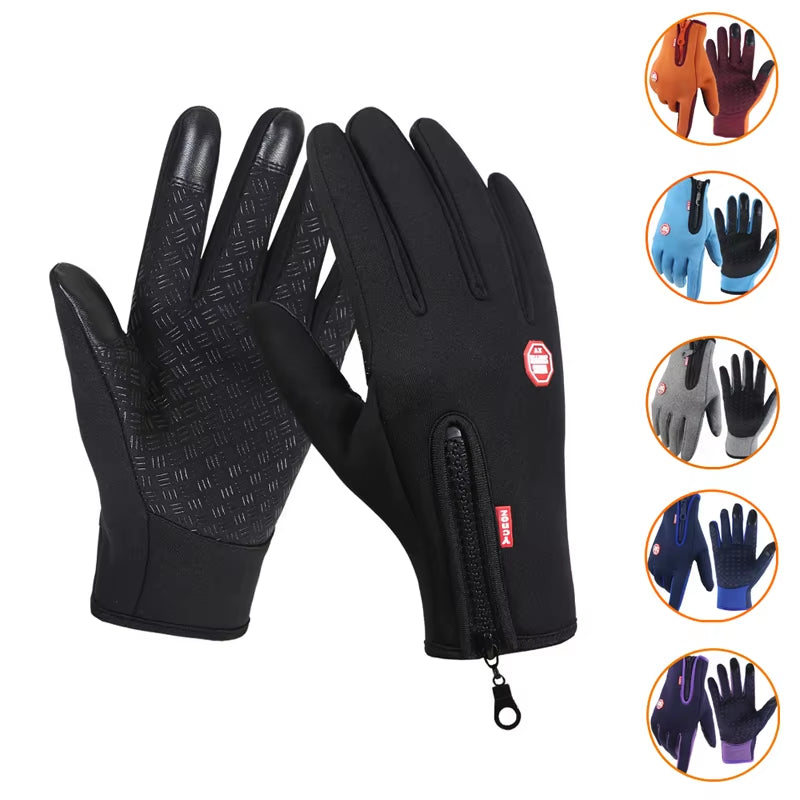 New Winter Gloves Men Women Touch Cold Waterproof Motorcycle Cycle Gloves Male Outdoor Sports plus Velvet Warm Running Ski Glove